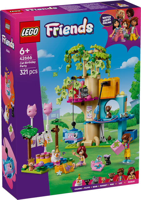 LEGO Friends Cat Birthday Party & Tree House 42666L