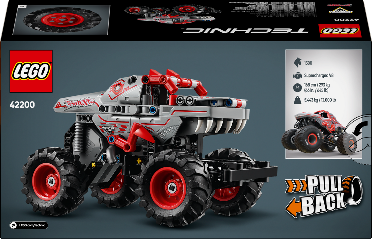 LEGO Technic Monster Jam ThunderROARus Pull-Back 42200L
