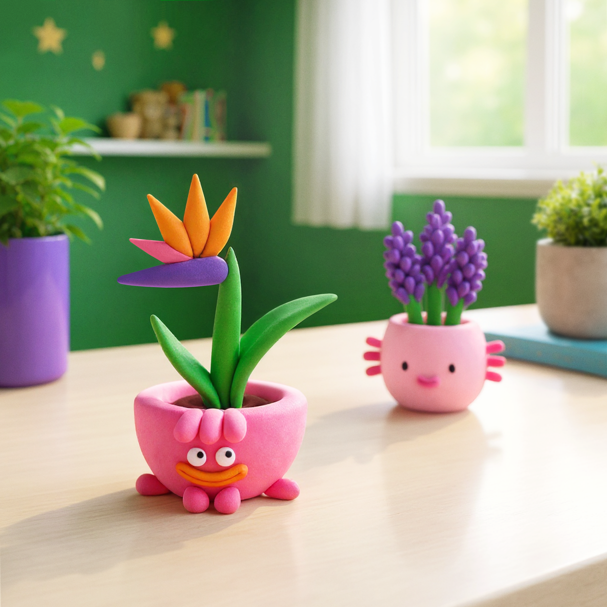 HEY CLAY Modeling Clay 15 Pieces: Plant Folks 15033E