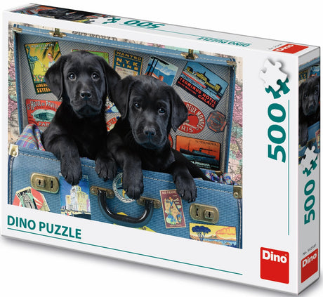Dino puzzle 500 Pc Puppies in a Suitcase 50258D