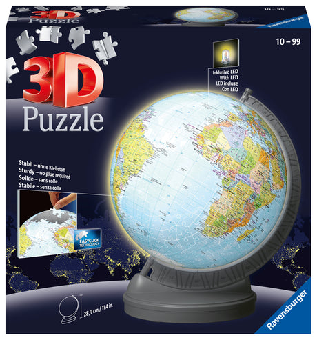 Ravensburger 3D Puzzle Ball Globe with Lighting 540 pc 115495V