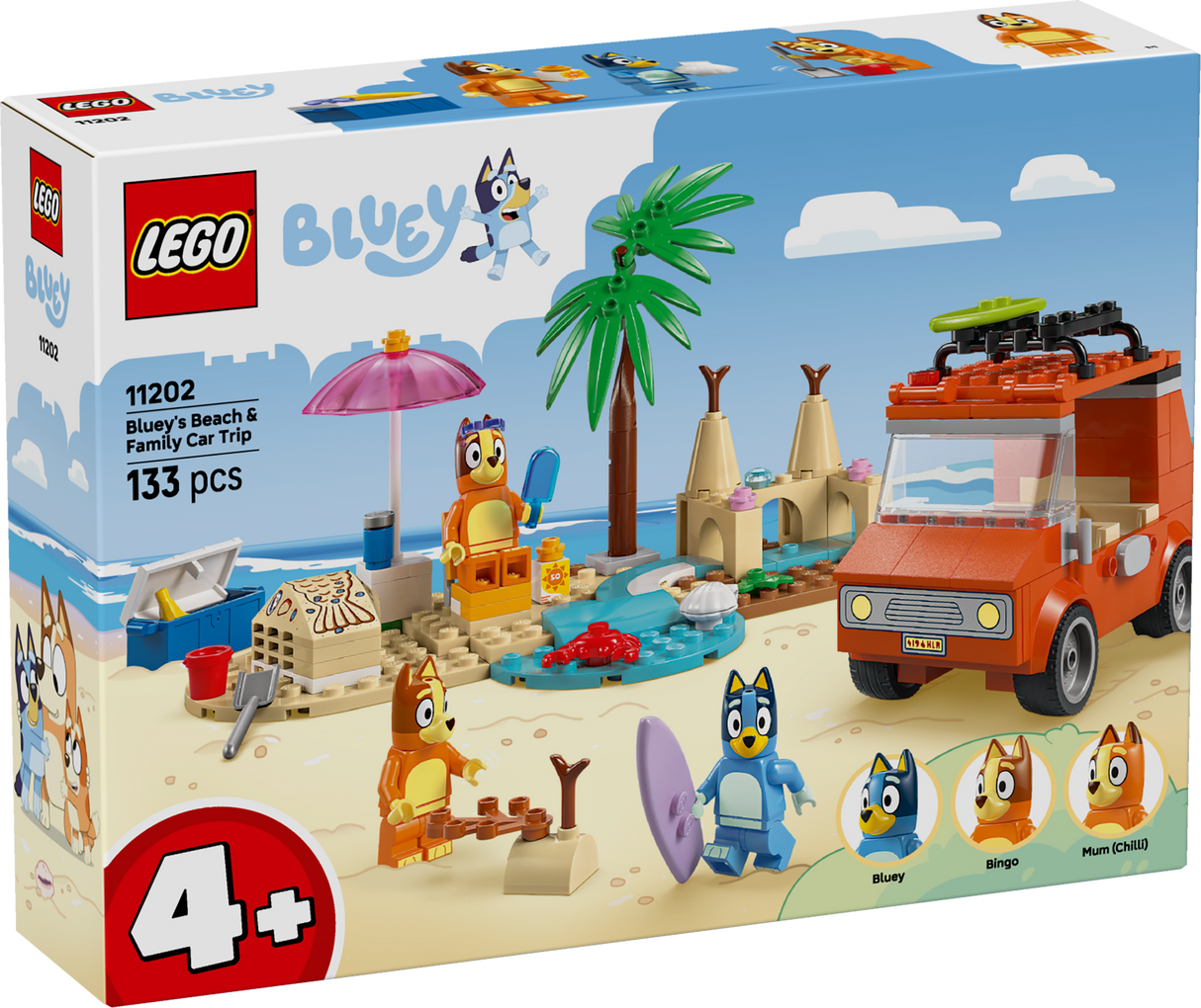 LEGO 4PLUS Bluey's Beach & Family Car Trip 11202L