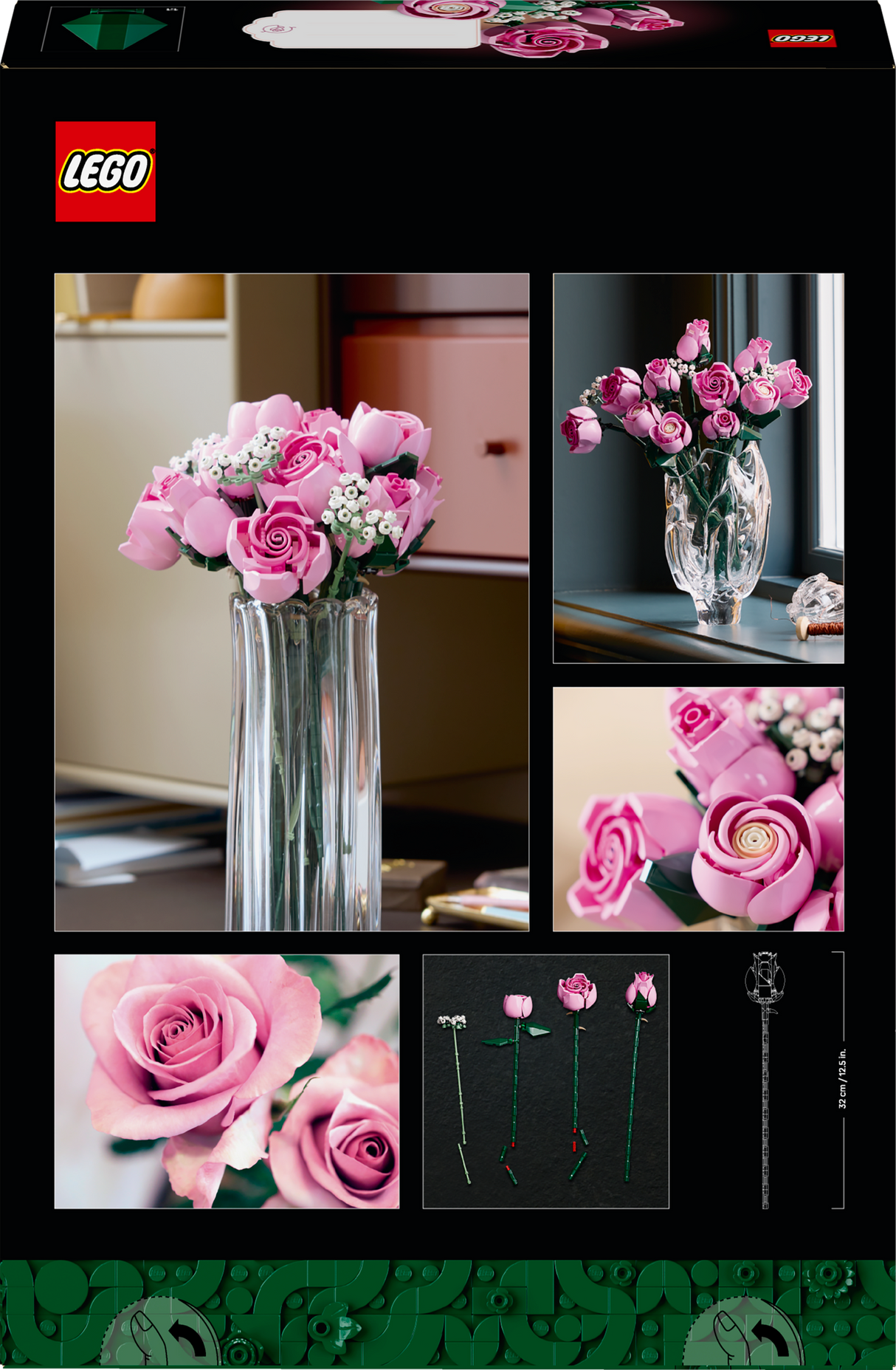 LEGO Botanical Bouquet of Pink Roses 10374L