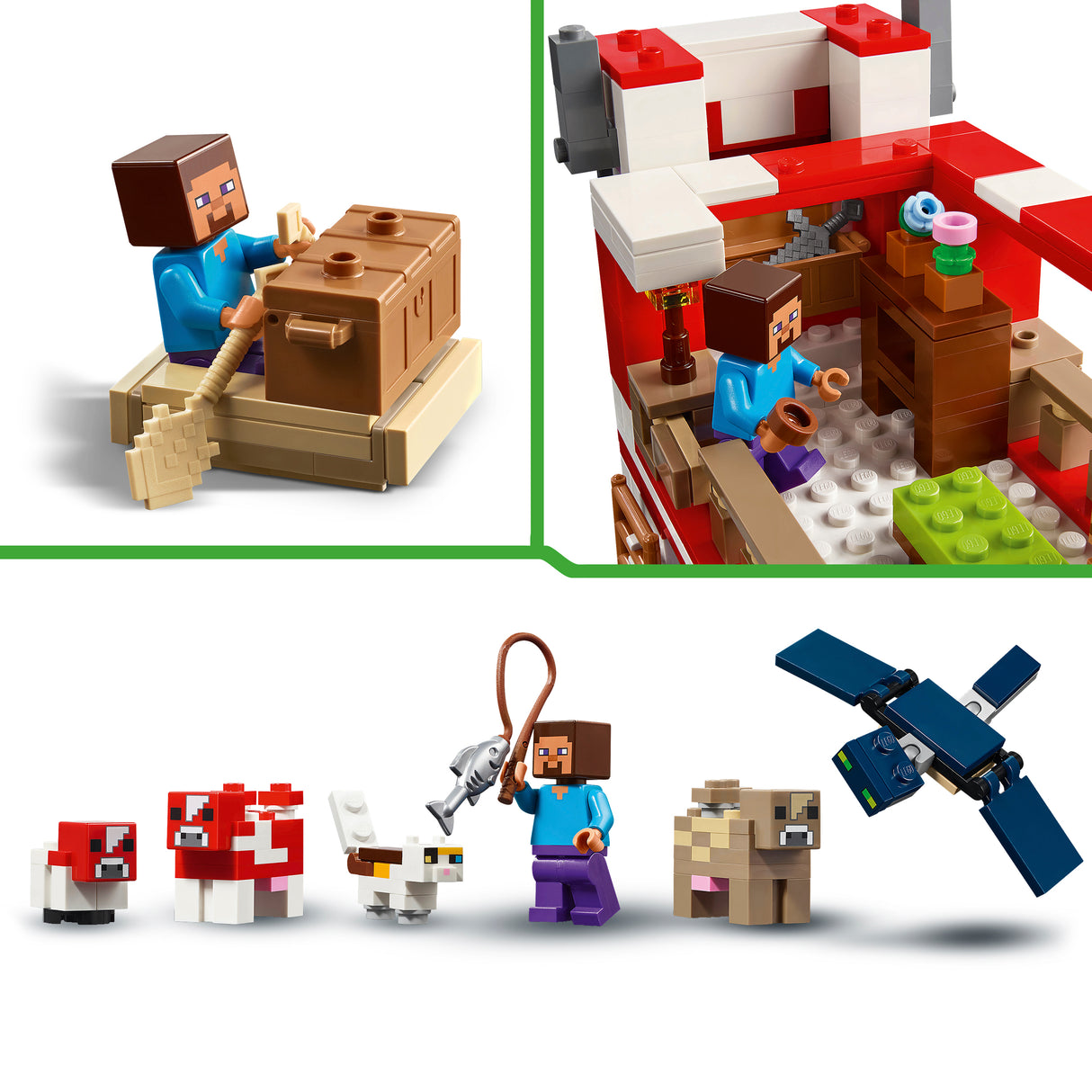 LEGO Minecraft The Mooshroom House 21270L