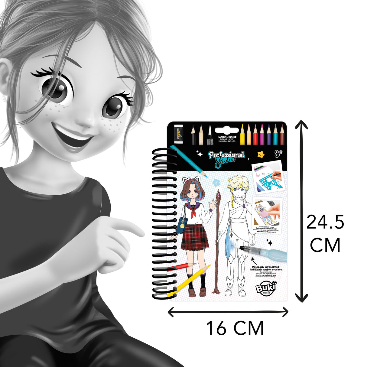 Buki Professional Studio Manga Colouring Book CM201I