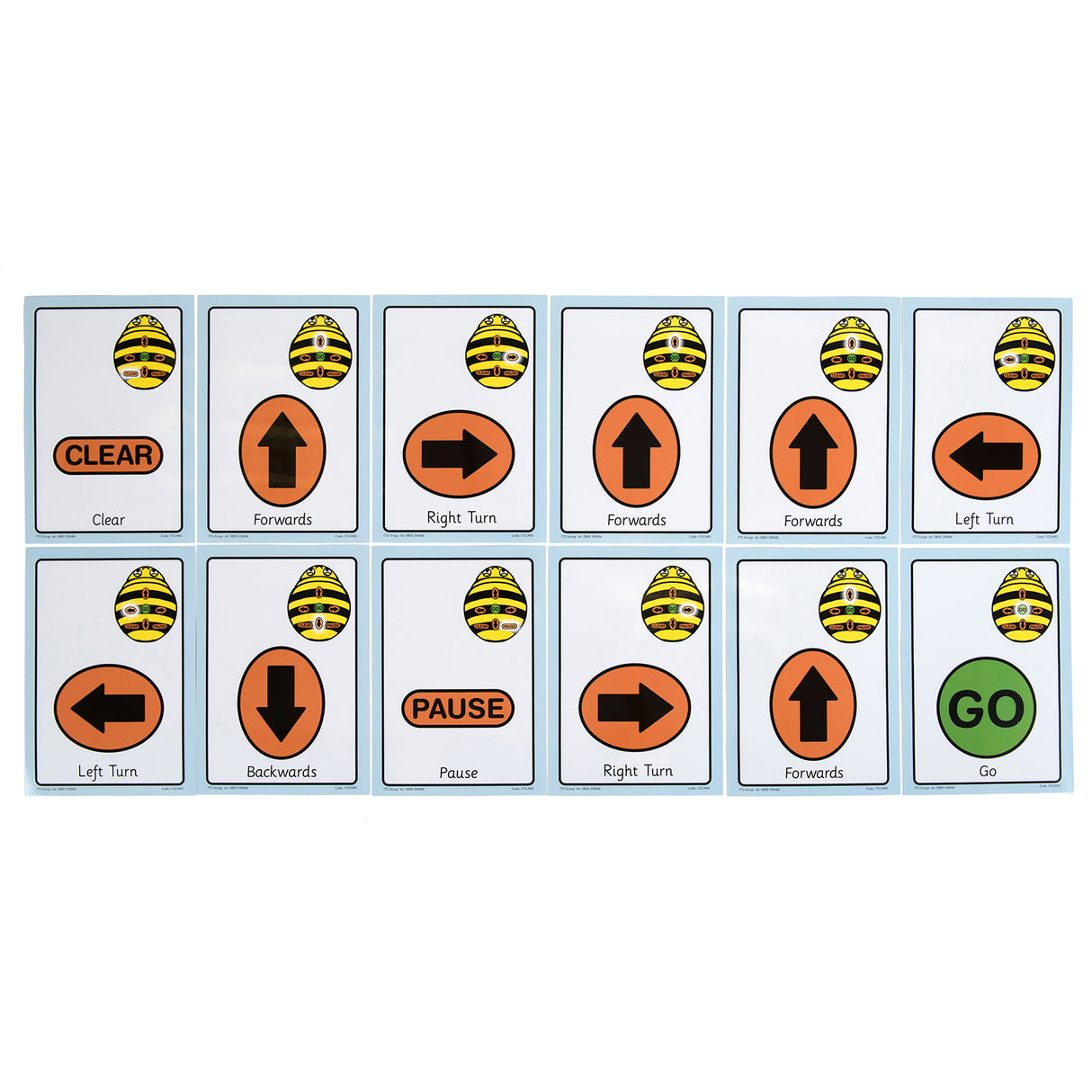 TTS A5 Bee-Bot Sequence Cards ITSCARDB