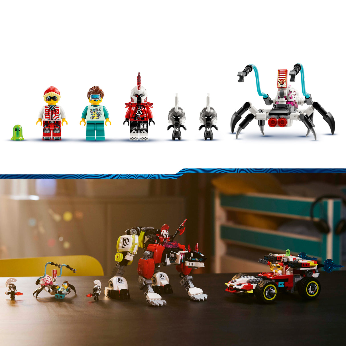 LEGO Dreamzzz Cooper's Tiger Mech & Zero's Hot Rod Car 71497L