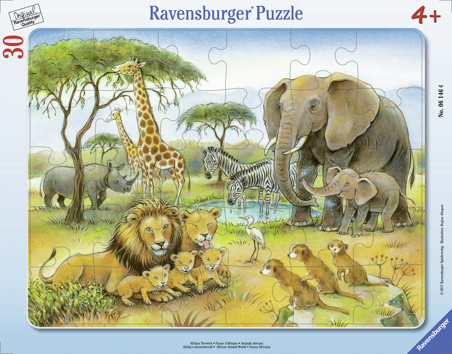 Ravensburger Frame Puzzle 30 pc Africa's Wildlife 061464V