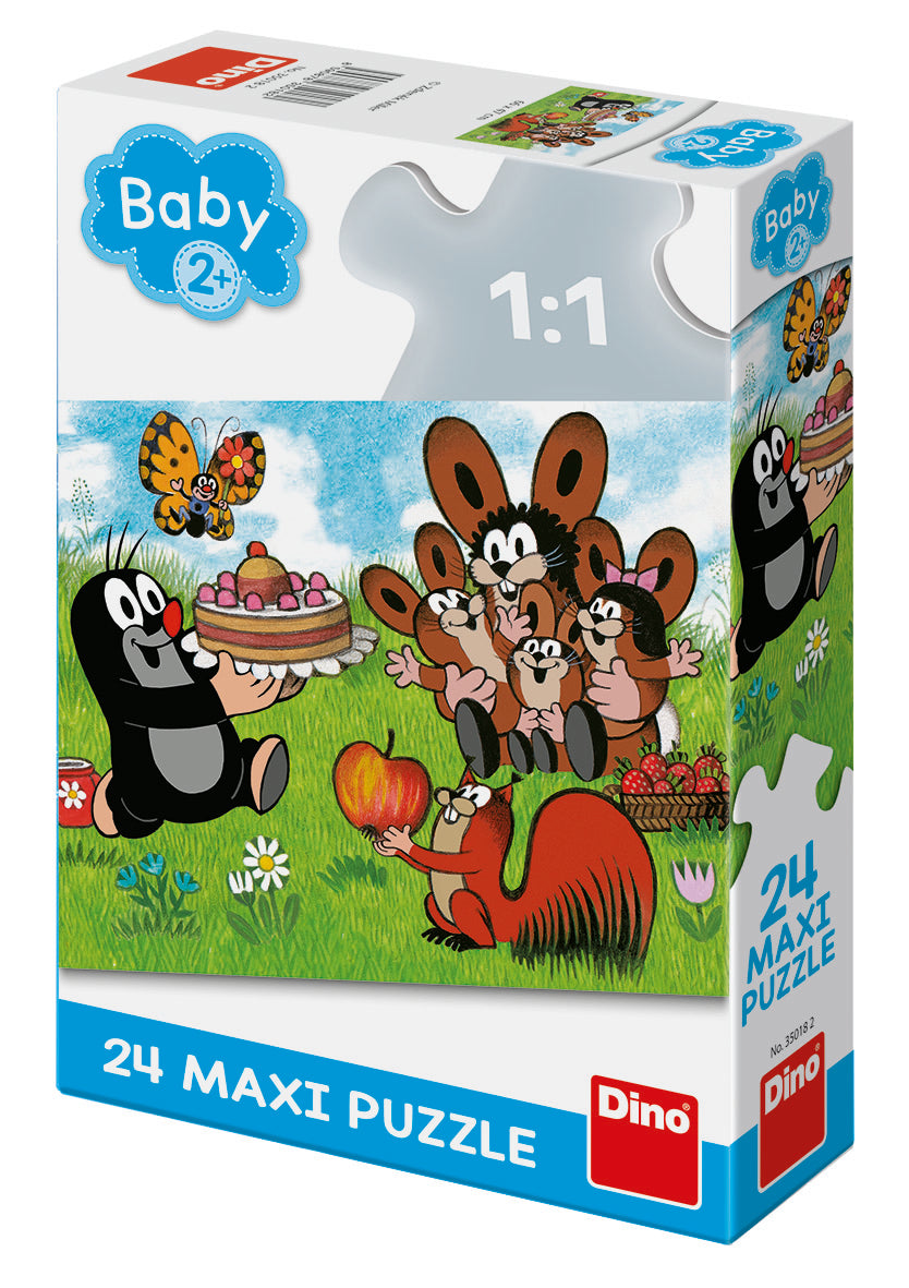 Dino Puzzle 24 pc, Mole Celebrates Birthday 35018D
