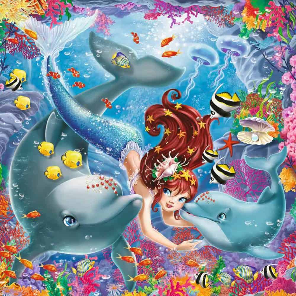 Ravensburger Puzzle 3x49 pc Enchanting Mermaids 080632V