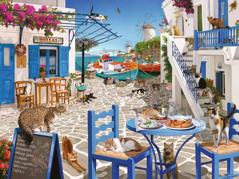 Ravensburger Puzzle 1500 Pieces: Cats of Mykonos 12001450V