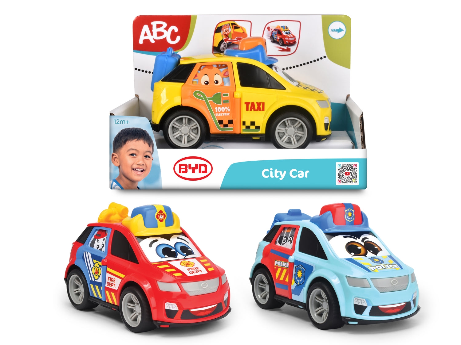 Dickie Toys ABC BYD City Car 3 Different 204112002B