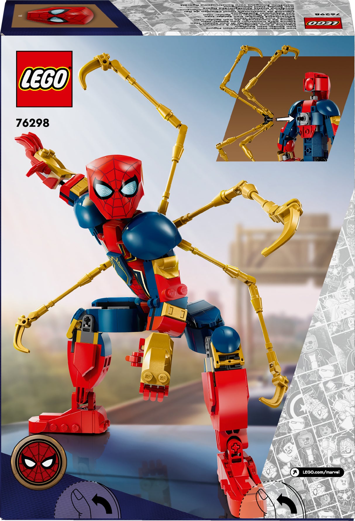 LEGO Marvel Iron Spider-Man Construction Figure 76298L
