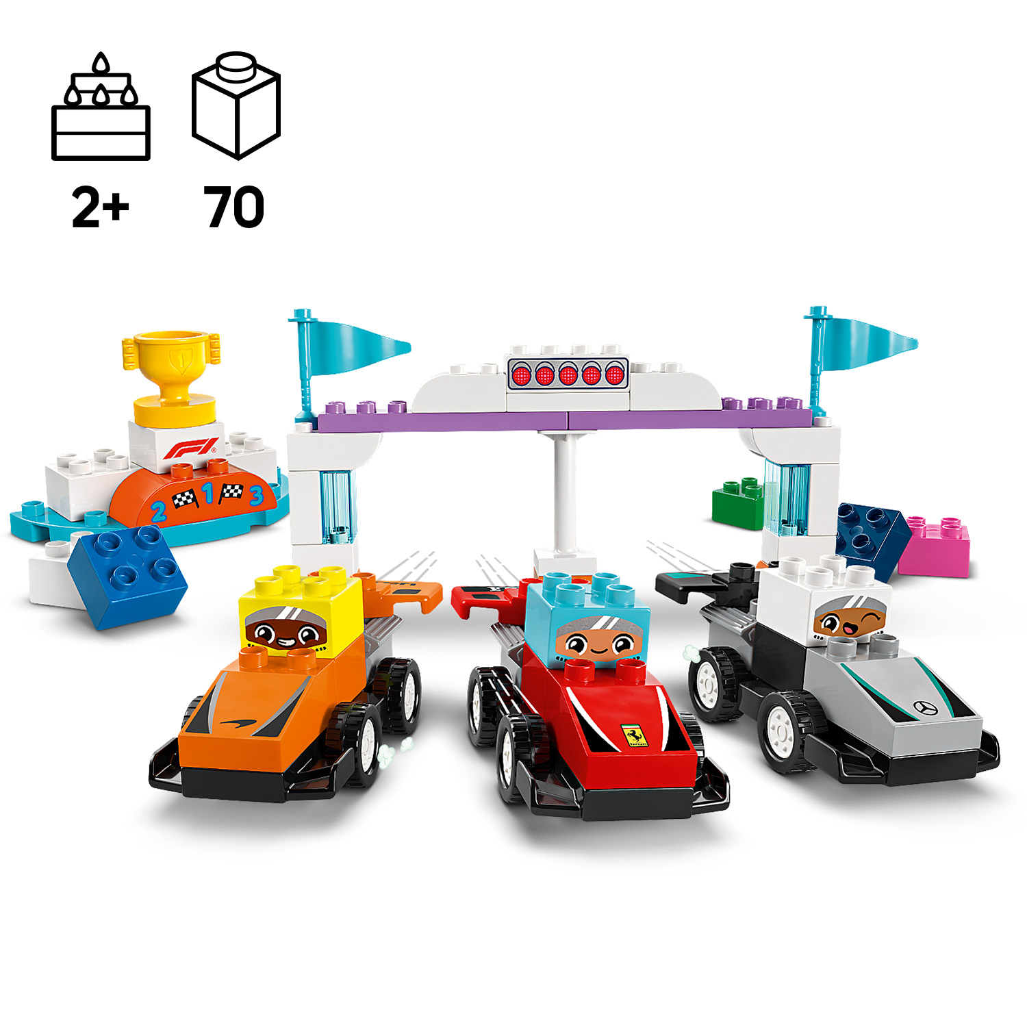 LEGO DUPLO F1 Team Race Cars & Drivers 10445L