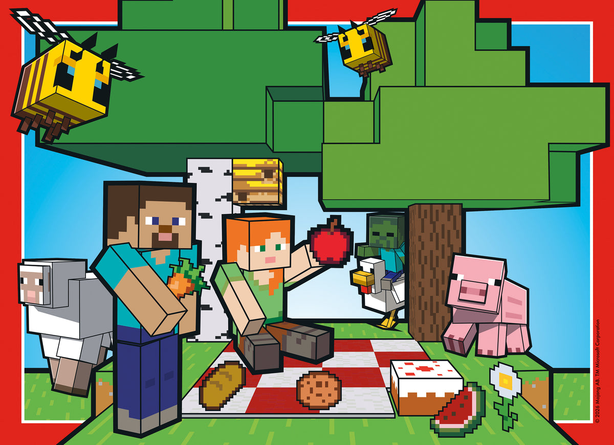 Ravensburger Puzzle 4x100 Pieces: Minecraft 12004290V