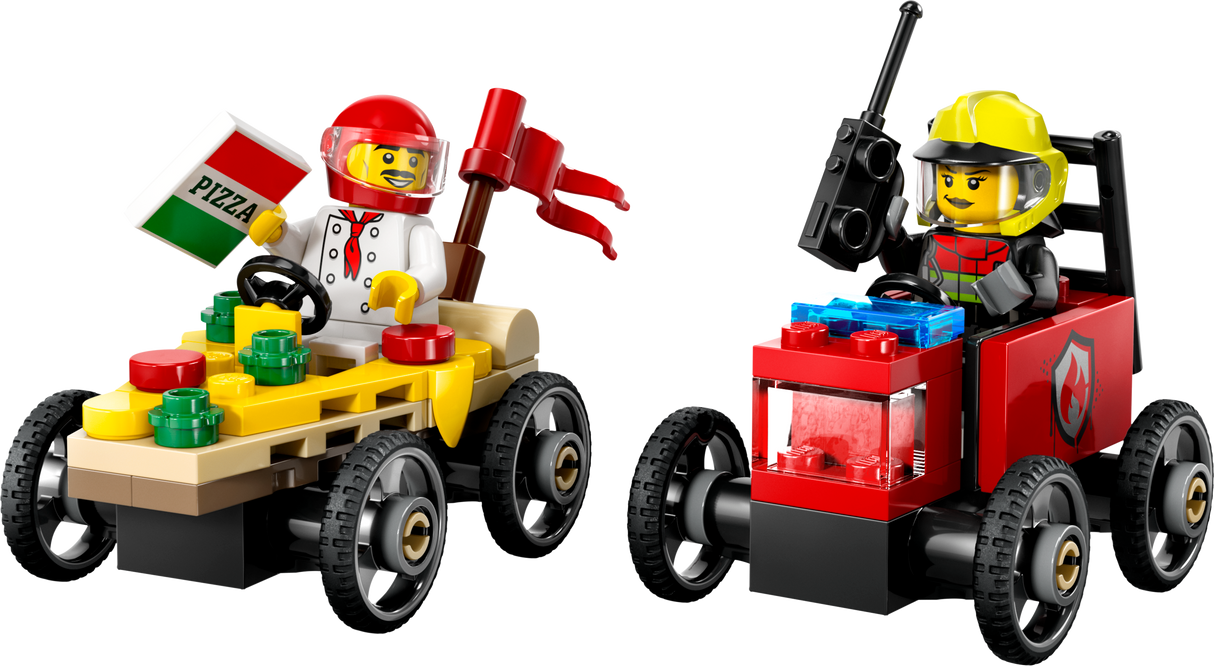 LEGO City Pizza vs. Fire Truck Race Car Pack 60458L