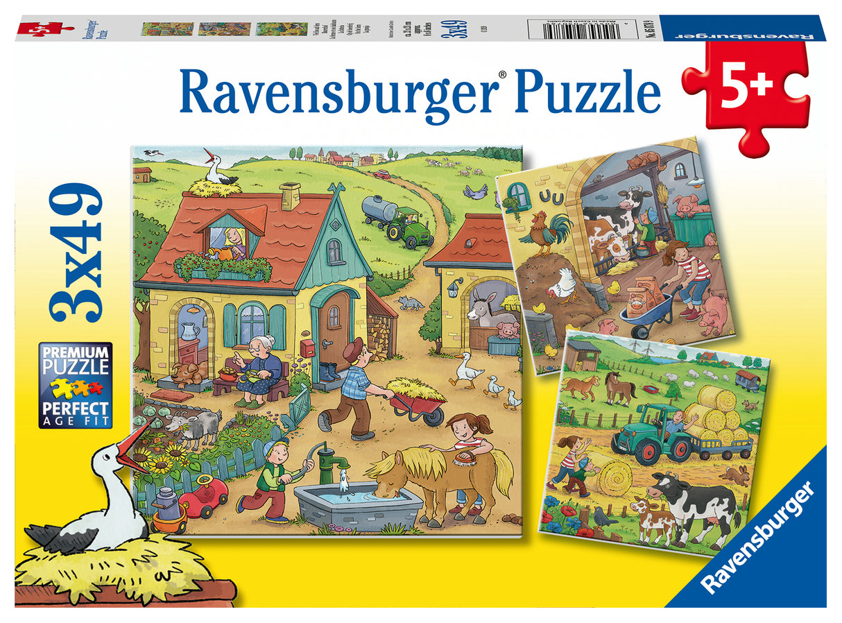 Ravensburger Puzzle 3x49 pc On the Farm 050789V