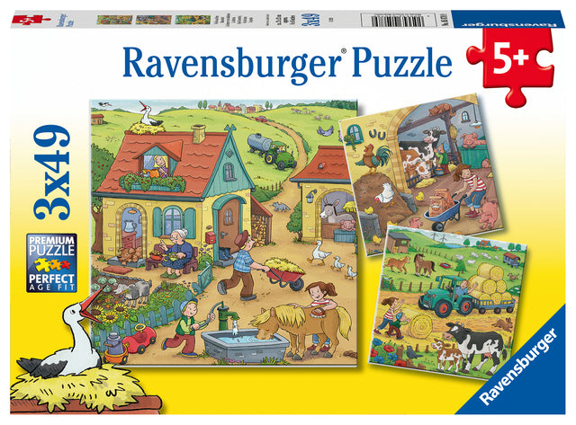 Ravensburger Puzzle 3x49 pc On the Farm 050789V