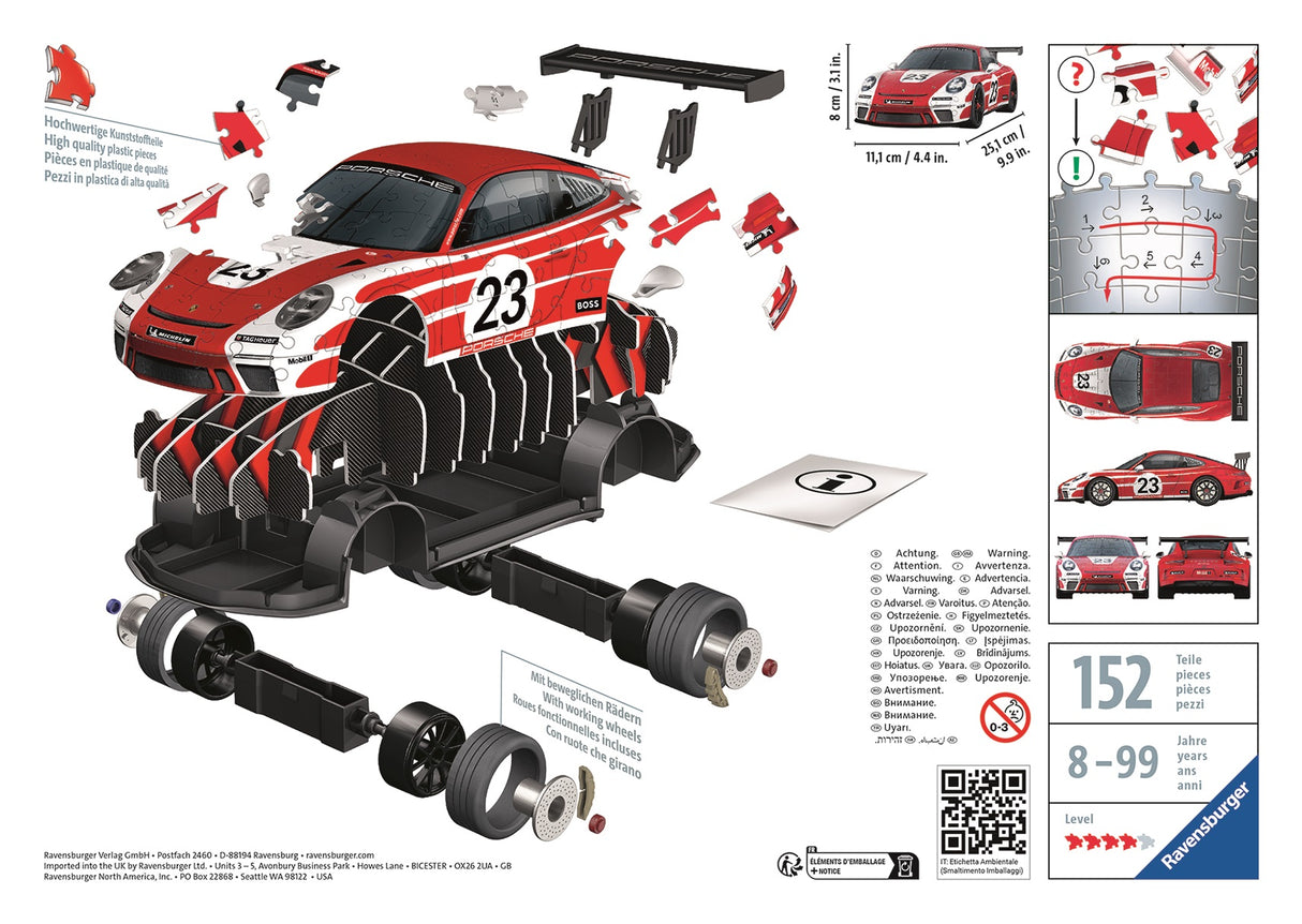 Ravensburger 3D Puzzle Porsche 911 115587V