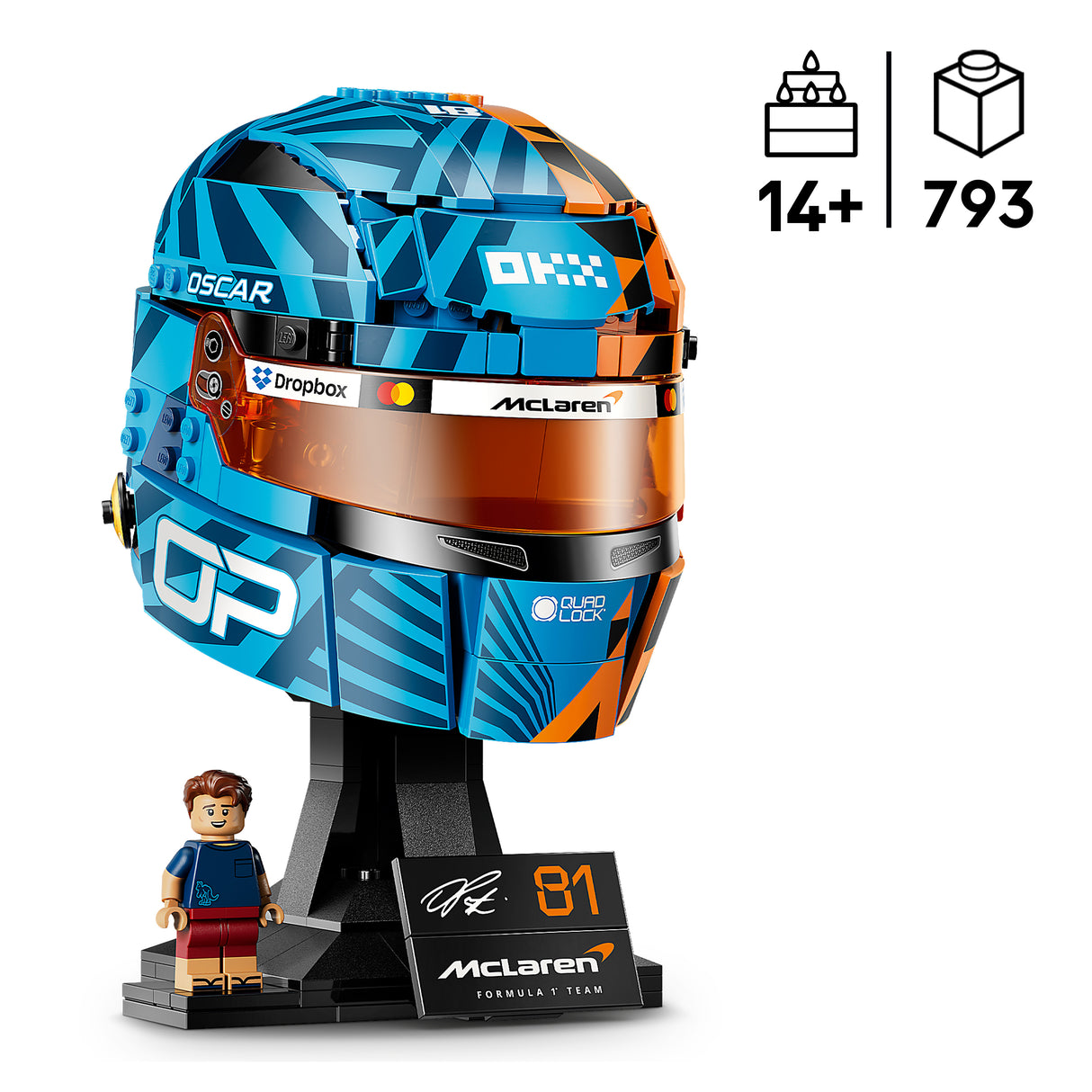 LEGO Editions McLaren Mastercard F1 Team Oscar Piastri Helmet 43017L