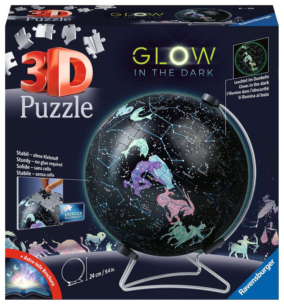 Ravensburger 3D Puzzle Ball Glow in the Dark 180 pc Astrology 115440V