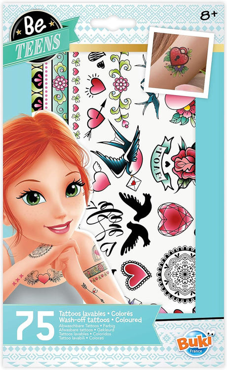 Buki Washable Tattoo 75 pc - Coloured TA003I