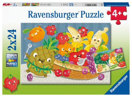 Ravensburger Puzzle 2x24 pc Fresh Fruits and Vegetables 052486V