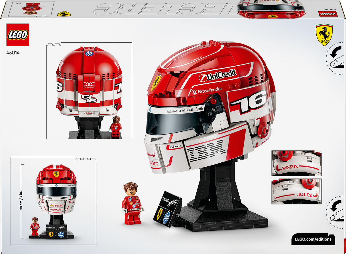 LEGO Editions Scuderia Ferrari HP Charles Leclerc Helmet 43014L