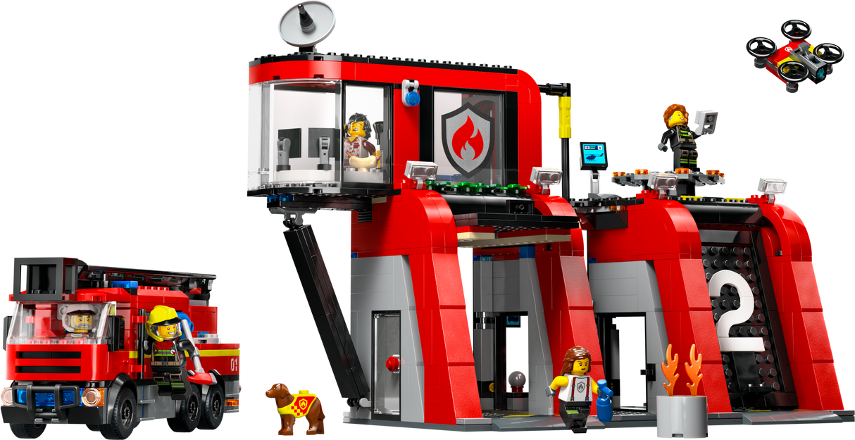 LEGO City Fire Station with Fire Engine 60414L