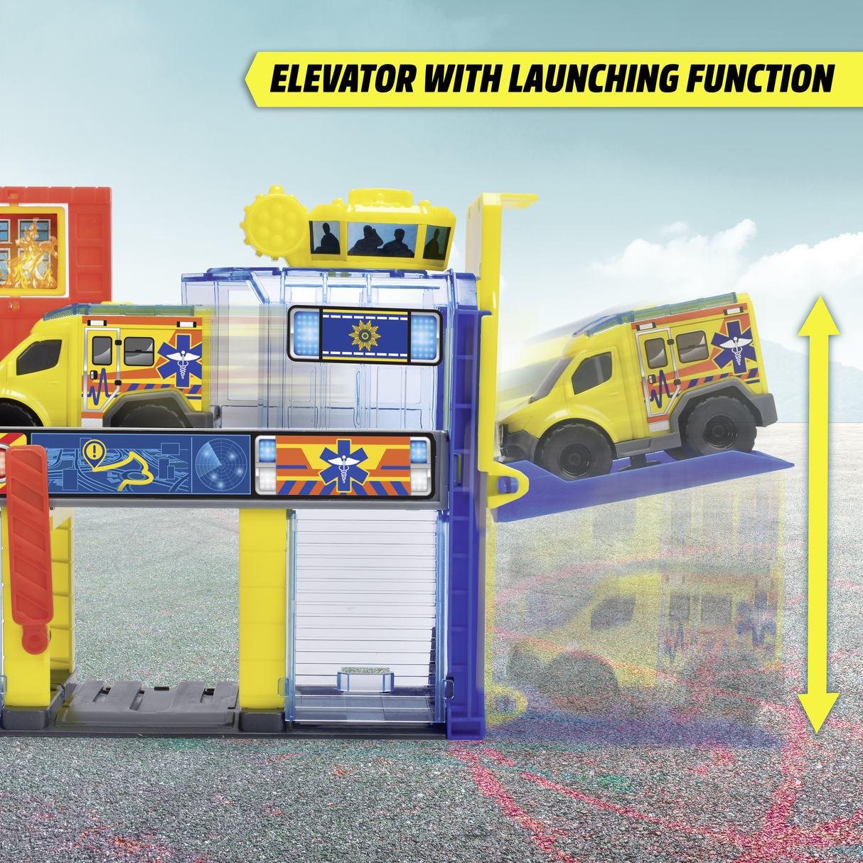 Dickie Toys Emergency Services Station and Vehicle Playset 203713017B