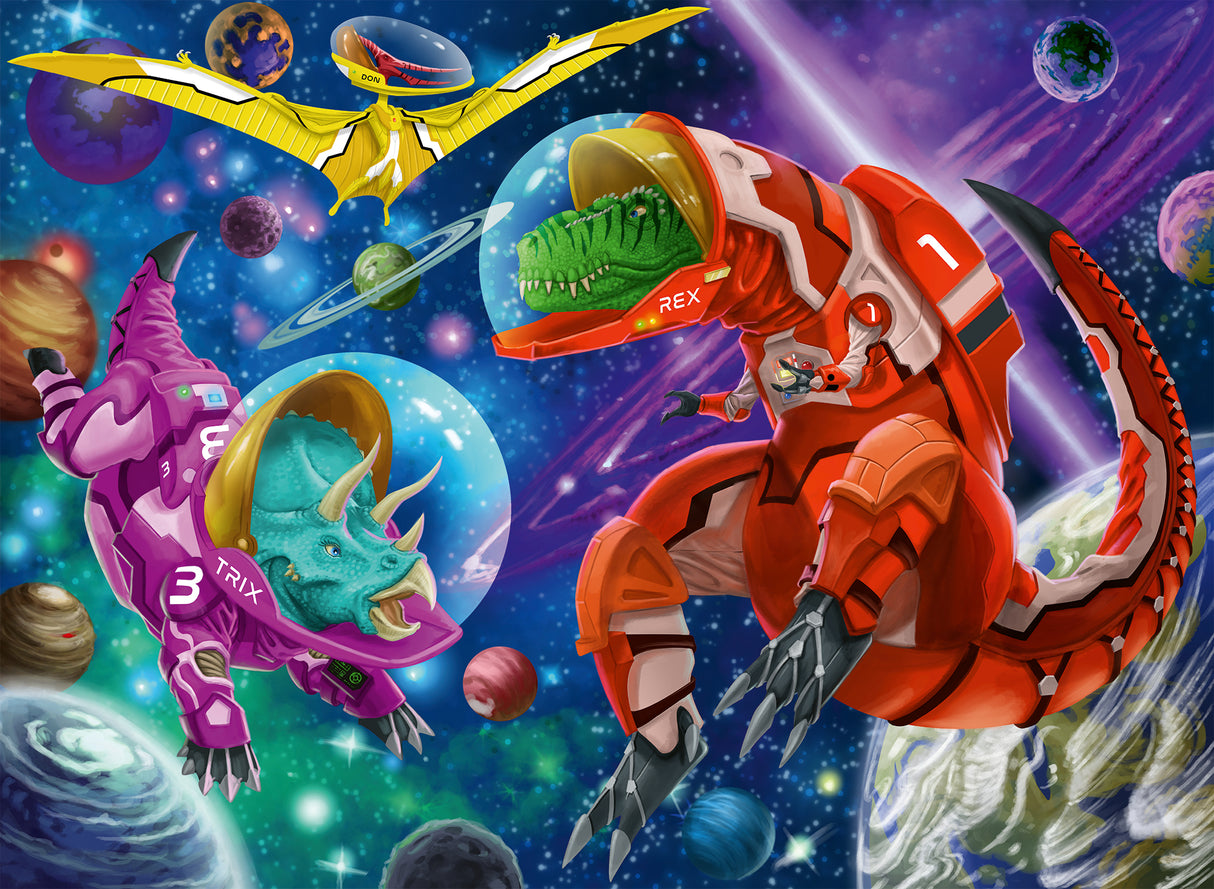 Ravensburger Puzzle 200 pc Space Dinosaurs 129768V