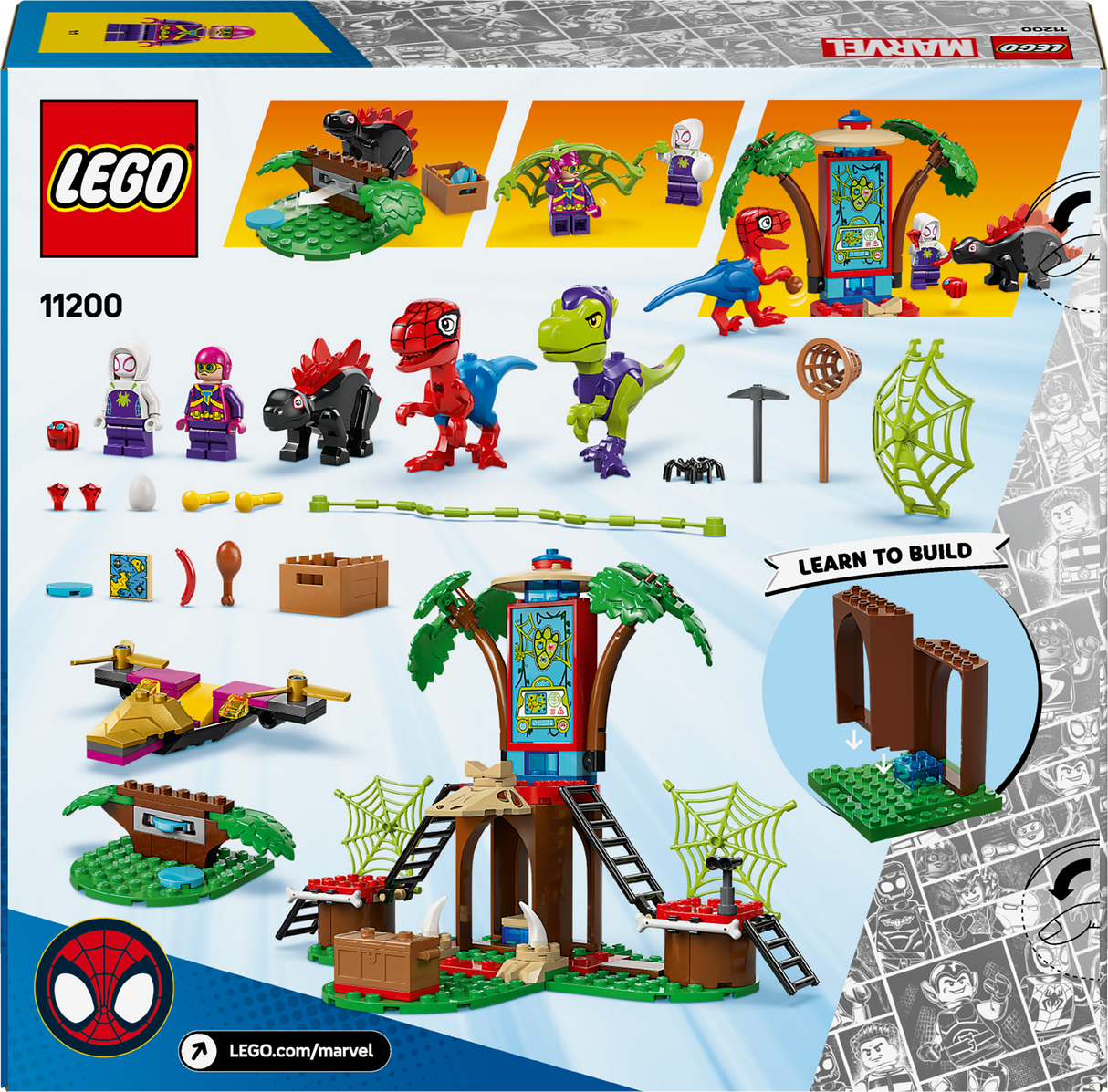 LEGO Spidey and Gobby's Raptor Battle at Tree House HQ 11200L