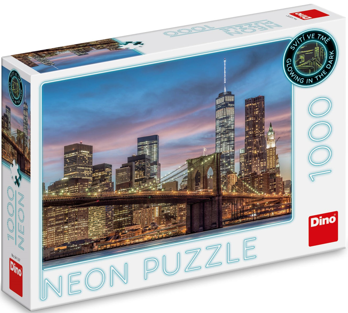 Dino Neon Puzzle 1000 pc Brooklyn Bridge 54133D