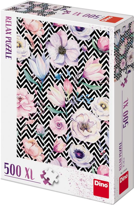 Dino Puzzle 500 pc Flowers 51405D