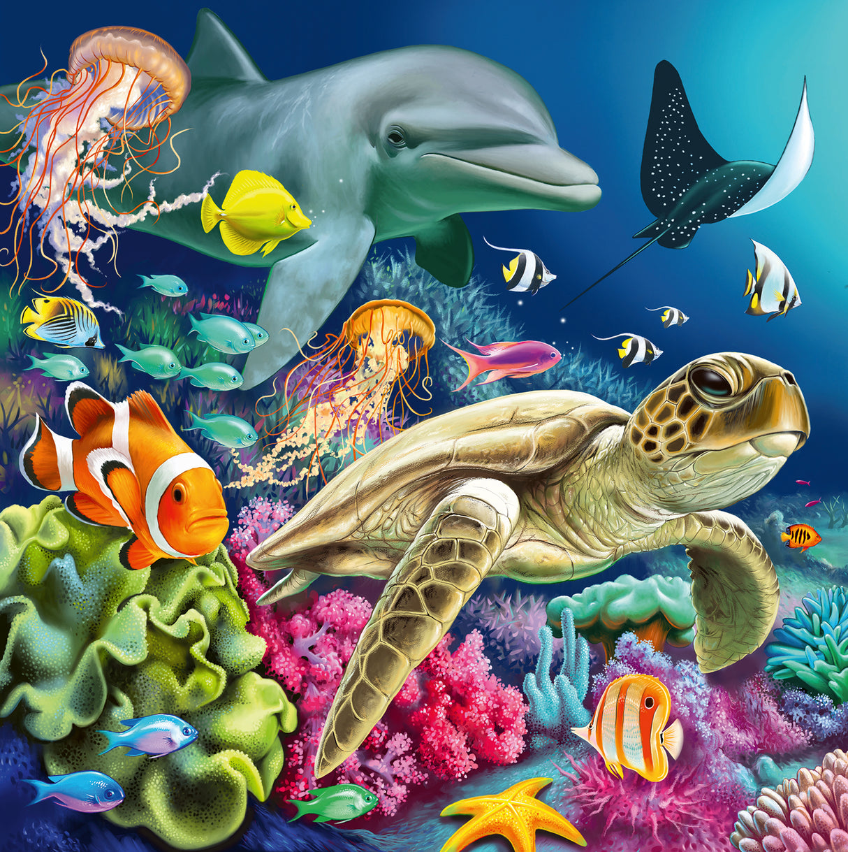 Ravensburger puzzle 3x49 pc Sea Animals 12000859V