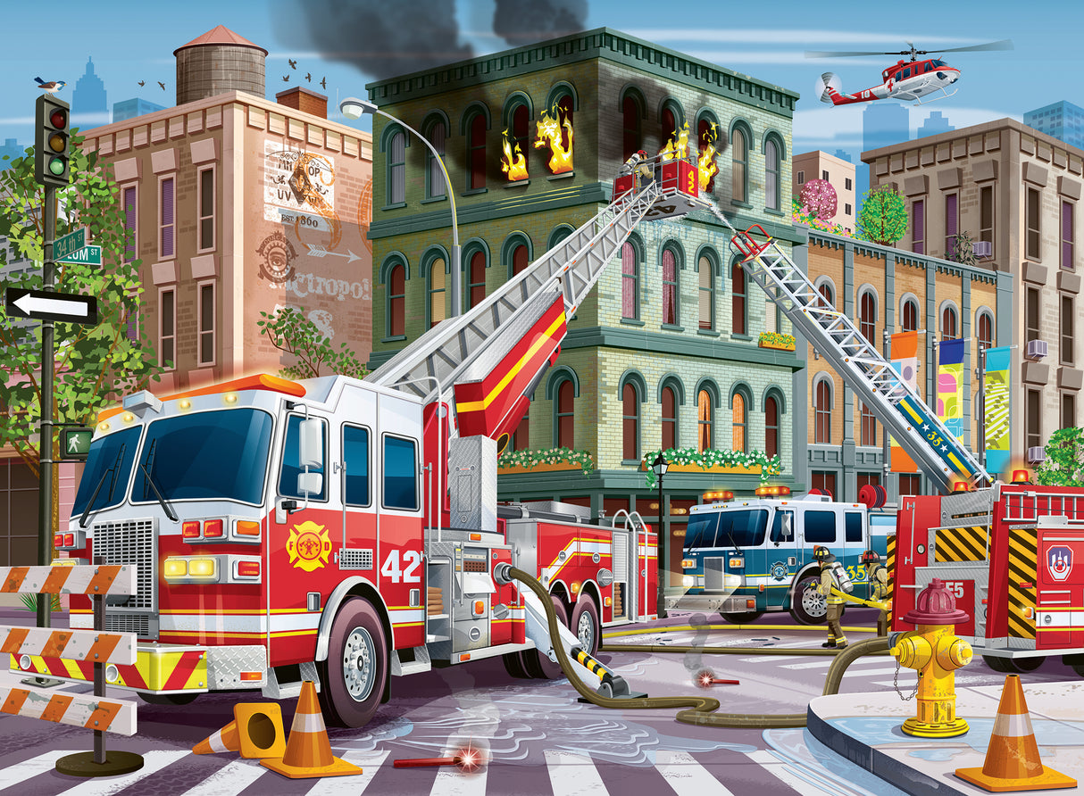 Ravensburger puzzle 100 pc Fire Trucks 133291V