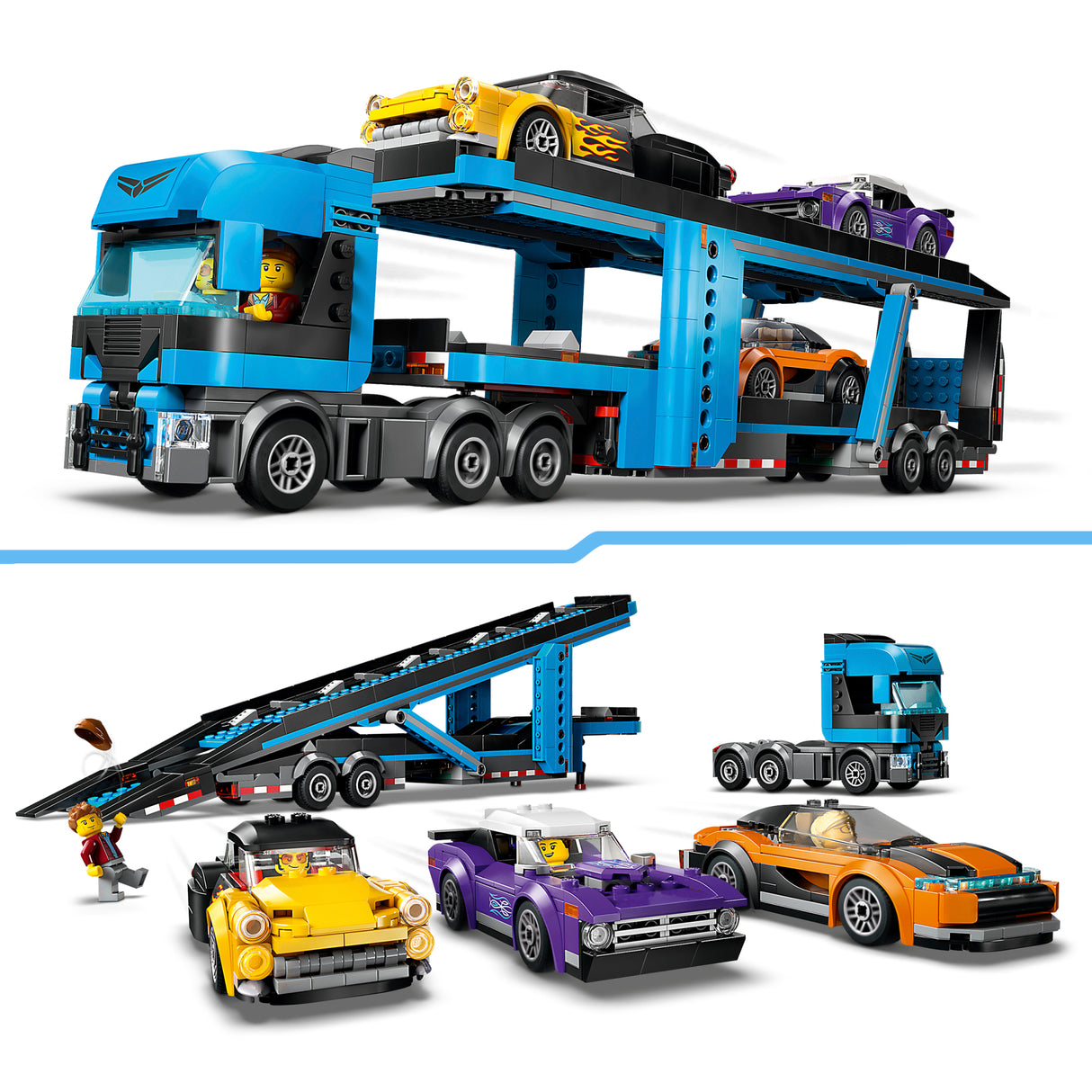 LEGO City Car Transporter Truck with Sports Cars 60408L