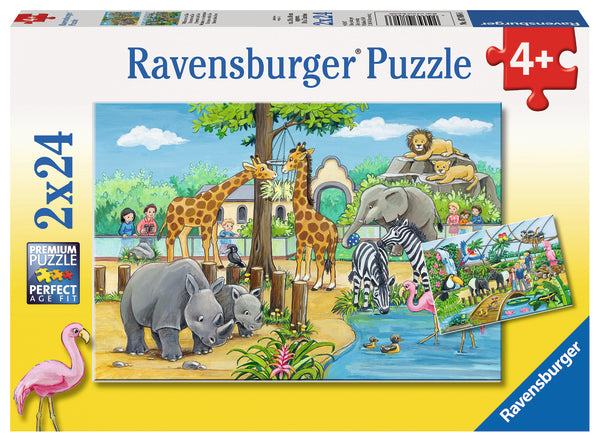 Ravensburger Puzzle 2x24 pc Welcome to the Zoo 078066V