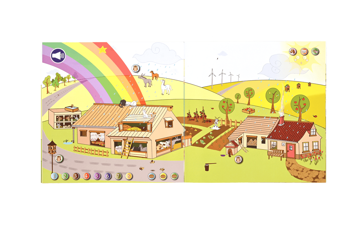 Geniuso MIIA põhikomplekt: pliiats, rääkivad raamatud "Talus" ja "Linnas" ning kandekott 634983G