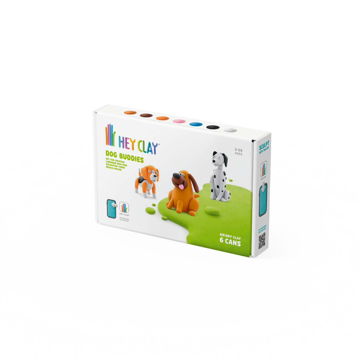 HEY CLAY Modeling Clay 6 Pieces: Dog Buddies 2 60058E