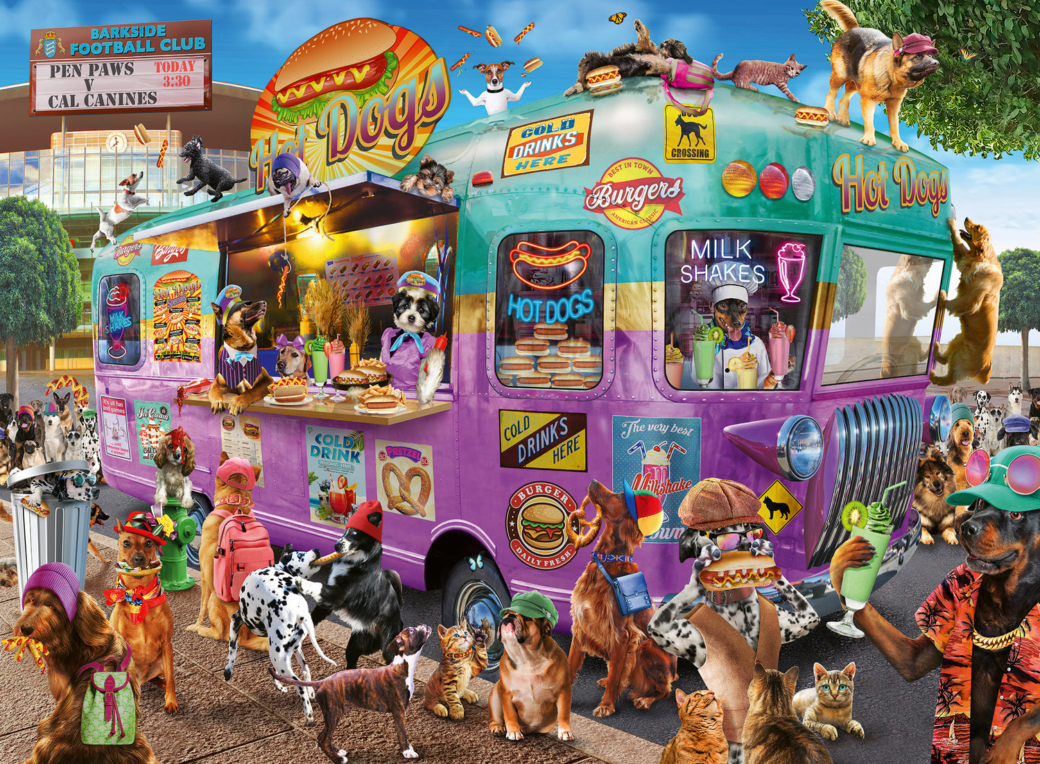 Ravensburger Puzzle 300 pc Hot Dog Queue 134168V