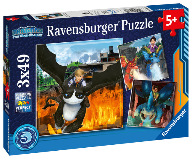 Ravenburgeri Puzzle 3x49 pc How to train your dragon. 056880V