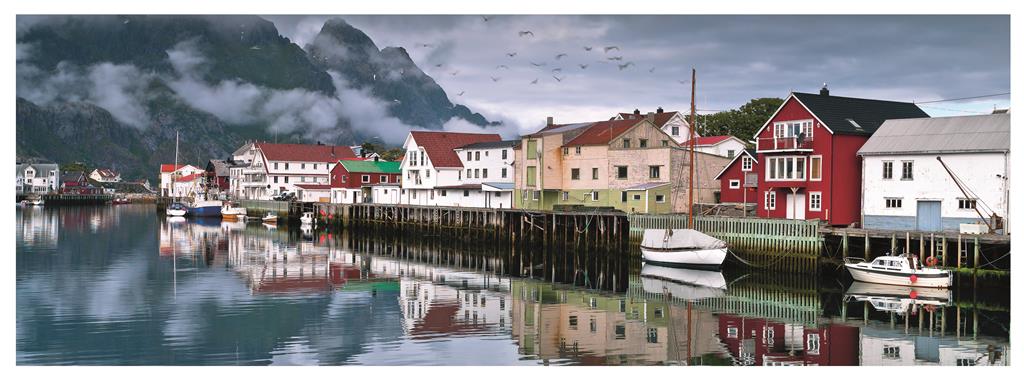 Dino Panoramic Puzzle 2000 pc Fishing Village 56209D