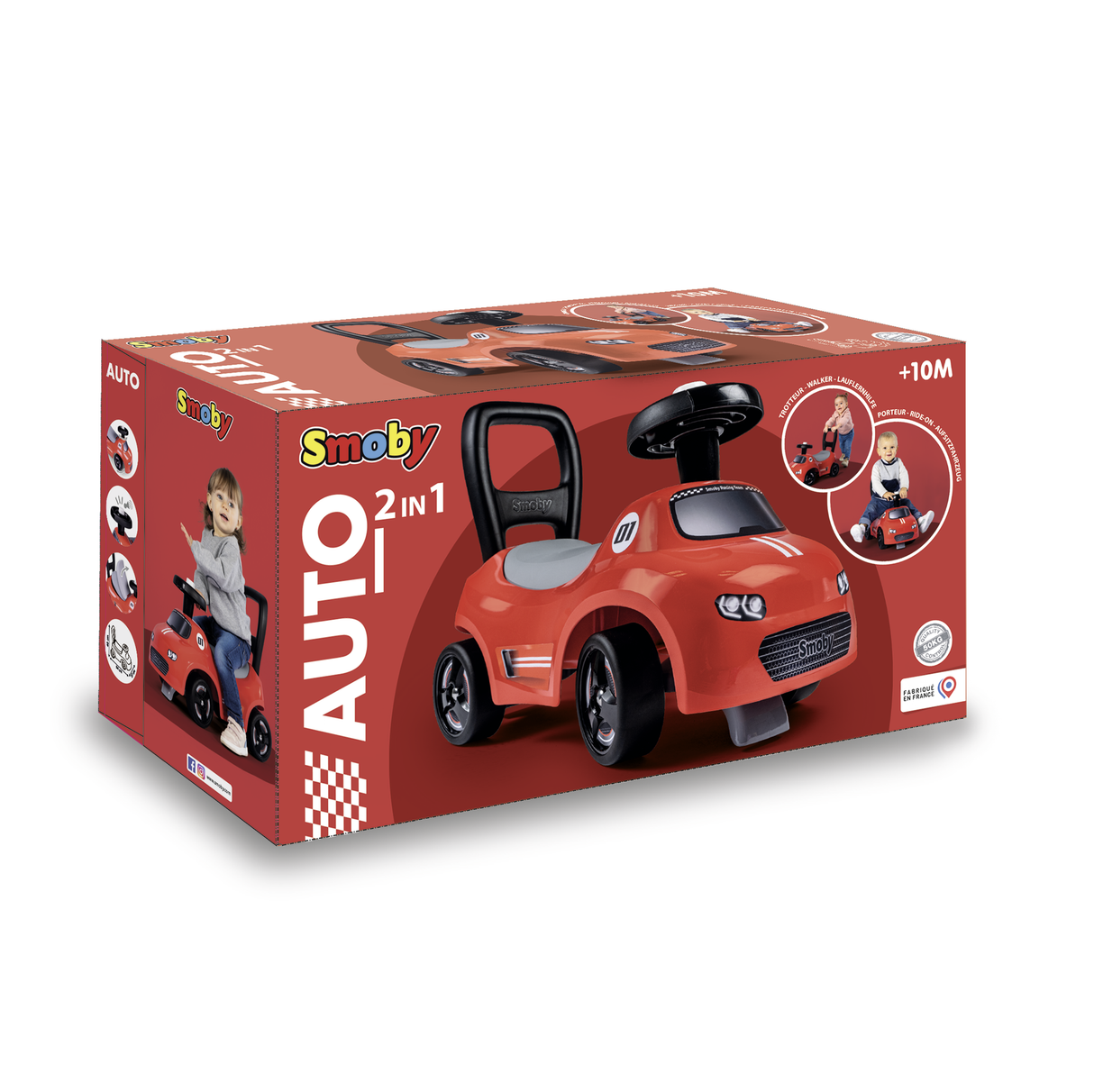 Smoby Auto Ride-On - Red 720541S