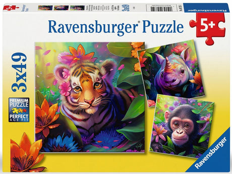 Ravensburger Puzzle 3x49 pc Children of the Jungle 057351V