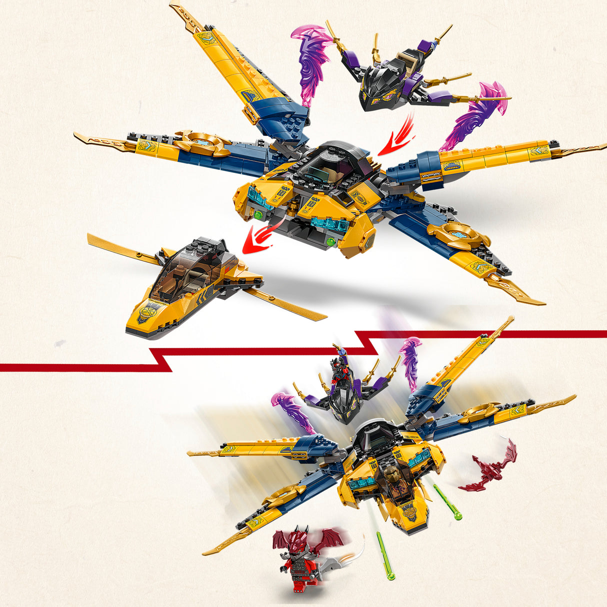 LEGO Ninjago Ras and Arin's Super Storm Jet 71833L