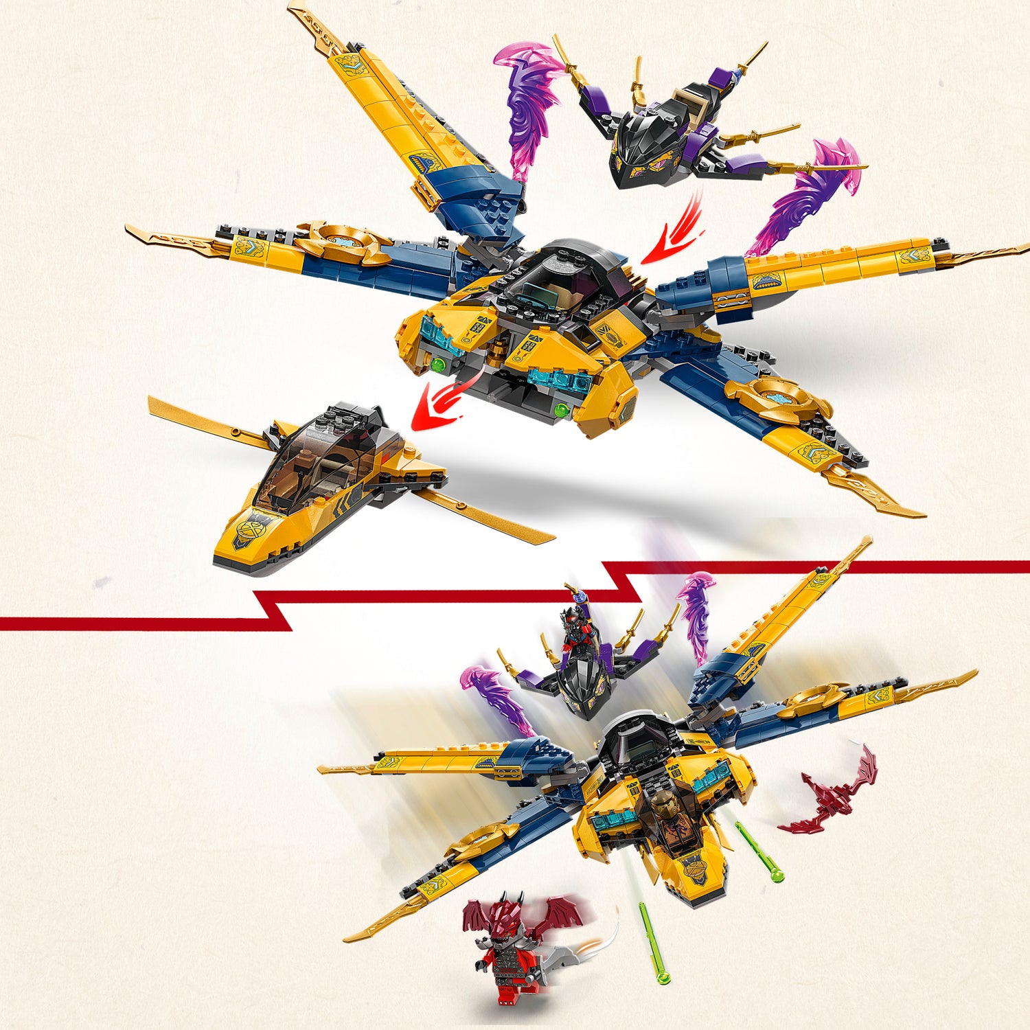 LEGO Ninjago Ras and Arin's Super Storm Jet 71833L