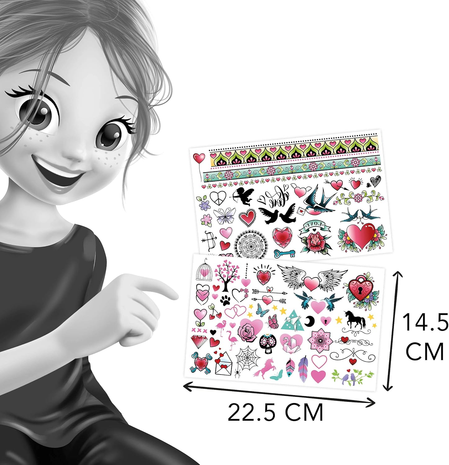 Buki Washable Tattoo 75 pc - Coloured TA003I