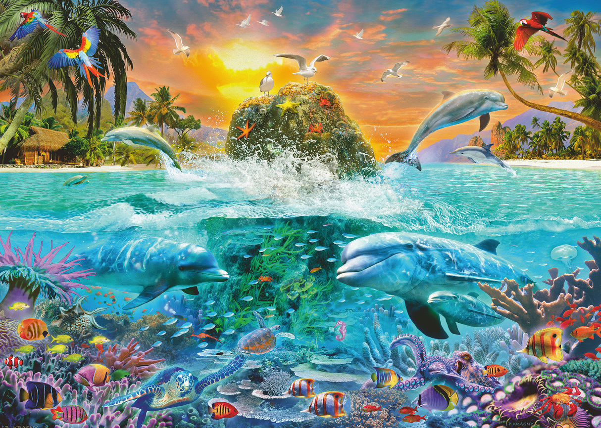 Ravensburger Puzzle 1000 Pieces: Underwater Island 12000887V