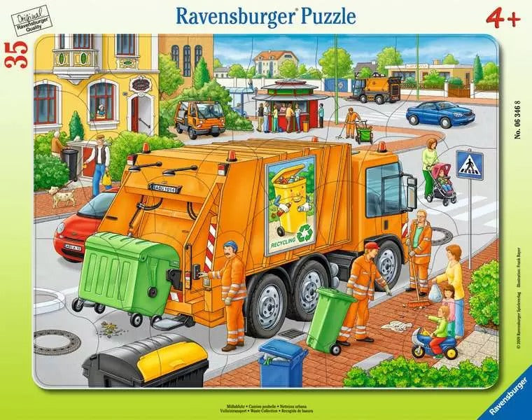 Ravensburger Frame Puzzle 35 pc Garbage Truck 063468V